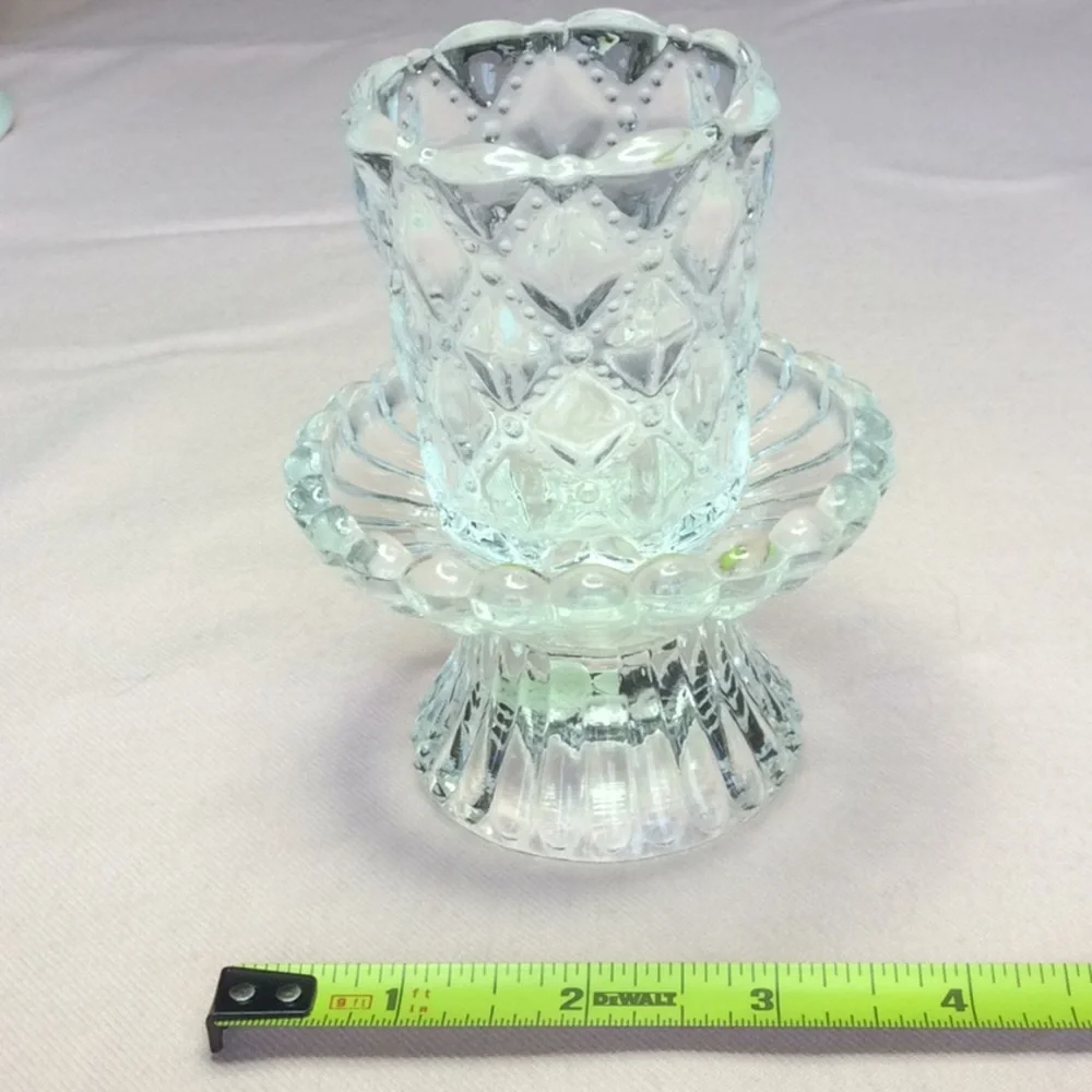 FINAL SALE PRICE Milk Glass/Glass Candle Accents for the Home - Picture 8 of 8